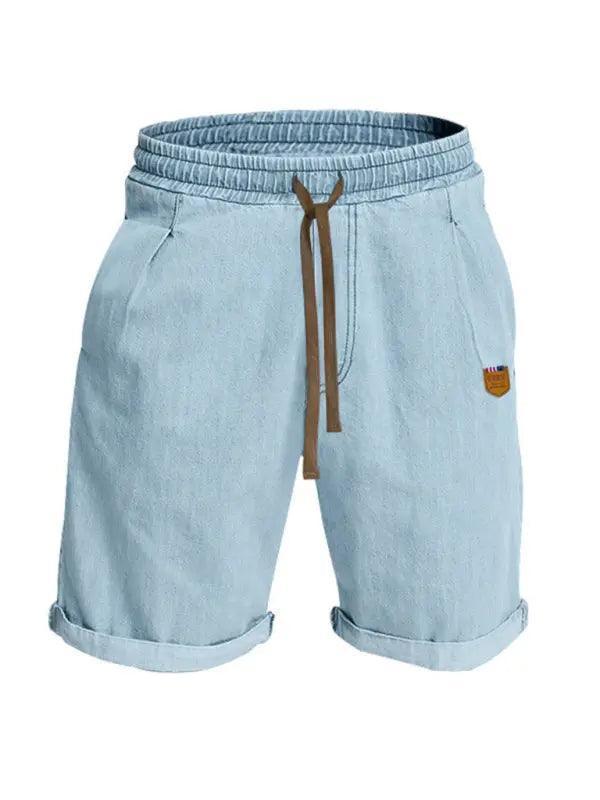 Casual three-quarter pants solid color shorts loose high-waisted rope breathable shorts - Venus Trendy Fashion Online