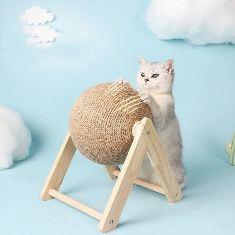 Cat Scratching Ball Toy Kitten Sisal Rope Ball Board Grinding Paws Toys - Venus Trendy Fashion Online