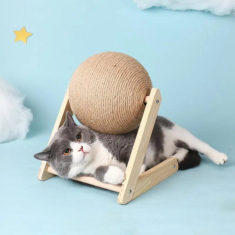 Cat Scratching Ball Toy Kitten Sisal Rope Ball Board Grinding Paws Toys - Venus Trendy Fashion Online