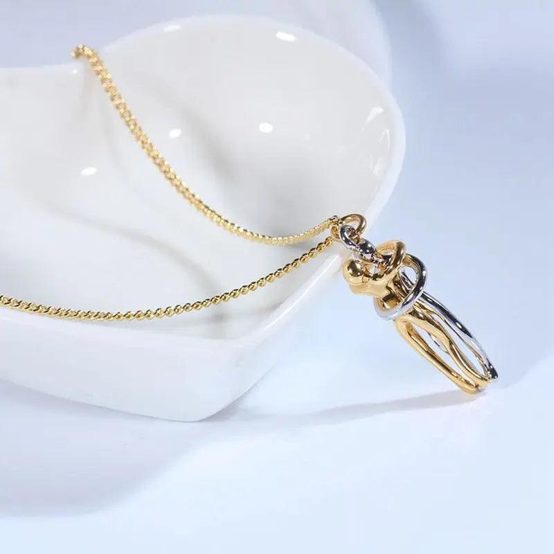 Couple Hugging Pendant Necklace - Venus Trendy Fashion Online