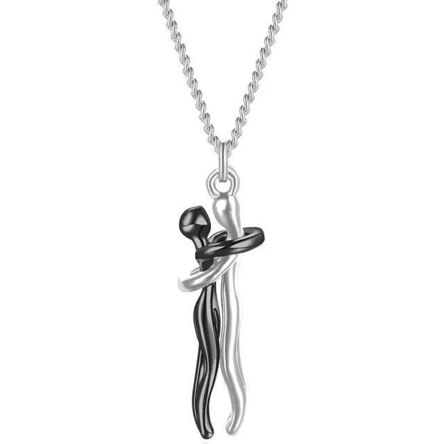 Couple Hugging Pendant Necklace - Venus Trendy Fashion Online