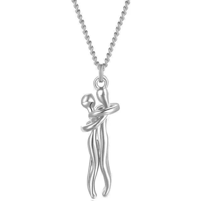 Couple Hugging Pendant Necklace - Venus Trendy Fashion Online