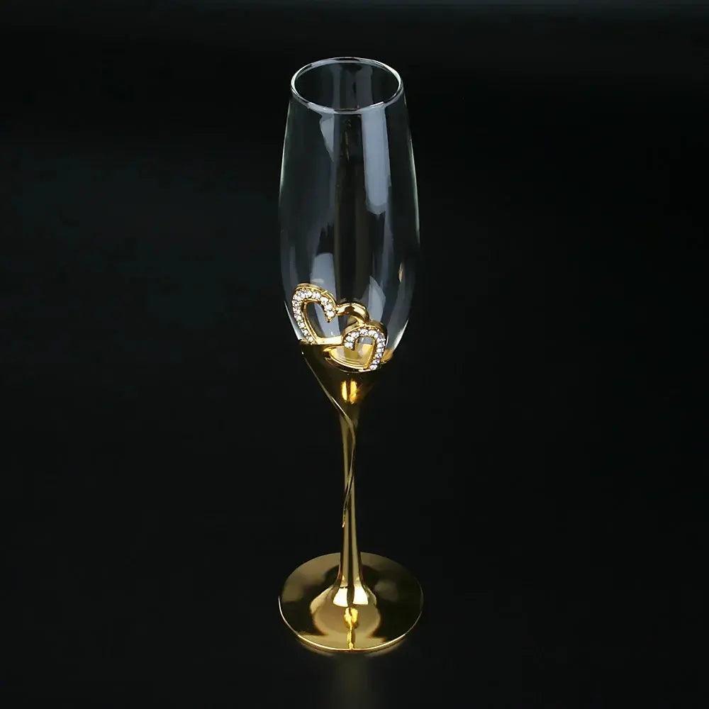 Crystal champagne glasses for wedding - Venus Trendy Fashion Online