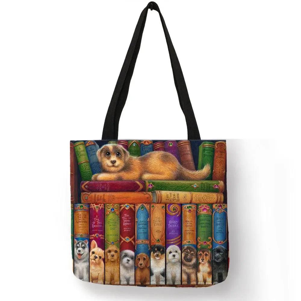 Customize Oil Painting Cat Shopping Bag - Venus Trendy Fashion Online