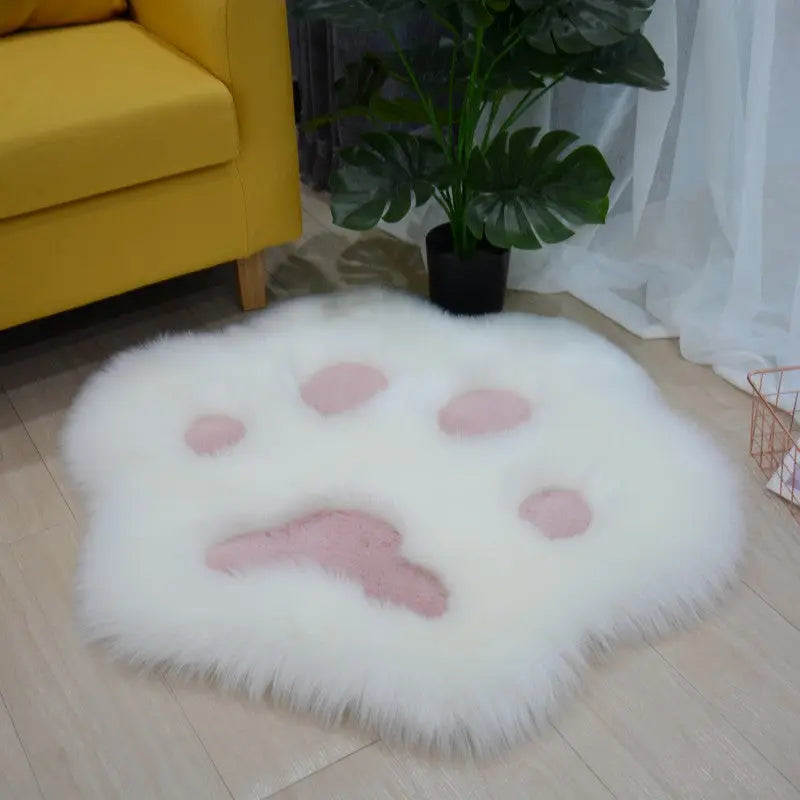 Cute Cat Paw Pattern Soft Plush Carpet - Venus Trendy Fashion Online