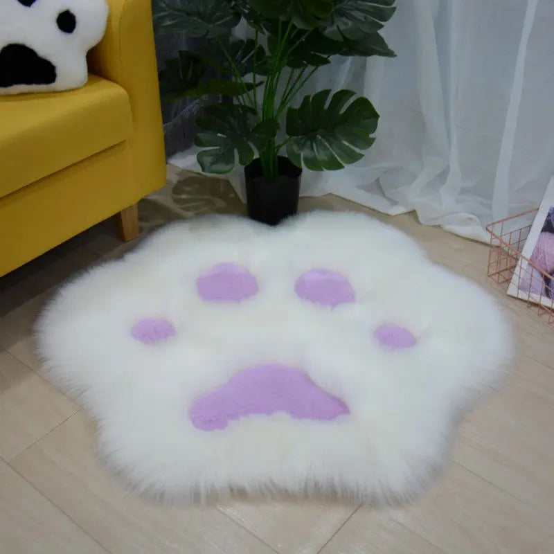 Cute Cat Paw Pattern Soft Plush Carpet - Venus Trendy Fashion Online