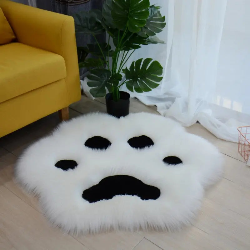 Cute Cat Paw Pattern Soft Plush Carpet - Venus Trendy Fashion Online