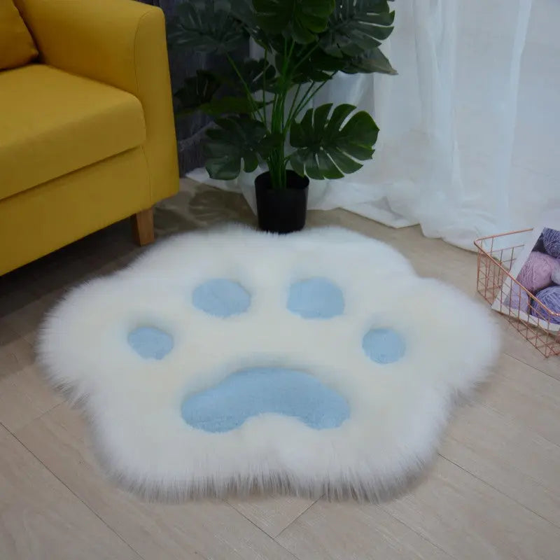 Cute Cat Paw Pattern Soft Plush Carpet - Venus Trendy Fashion Online