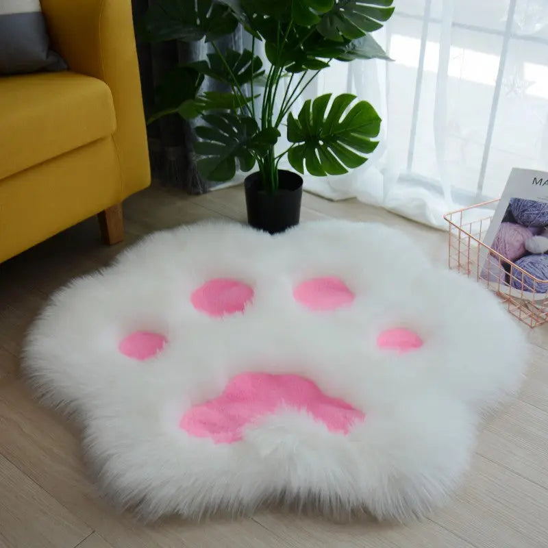 Cute Cat Paw Pattern Soft Plush Carpet - Venus Trendy Fashion Online