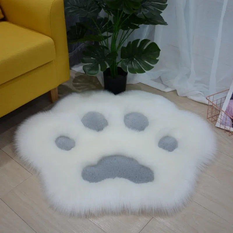 Cute Cat Paw Pattern Soft Plush Carpet - Venus Trendy Fashion Online