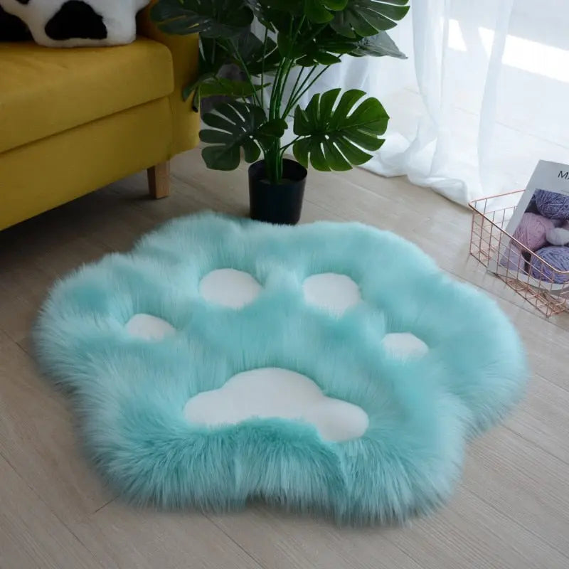 Cute Cat Paw Pattern Soft Plush Carpet - Venus Trendy Fashion Online