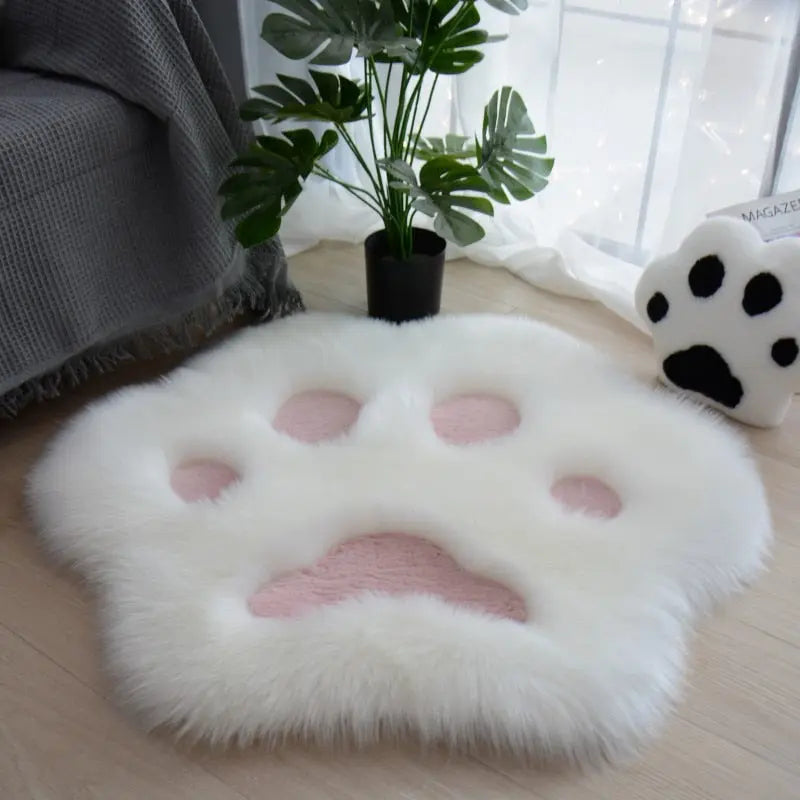 Cute Cat Paw Pattern Soft Plush Carpet - Venus Trendy Fashion Online