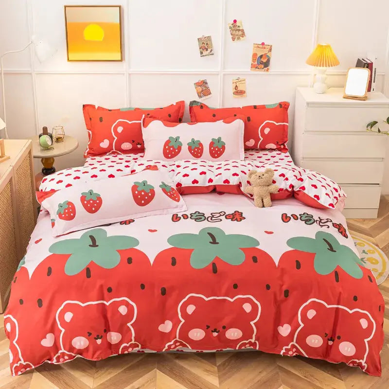 Cute Style Double Bed Sheet Set - Venus Trendy Fashion Online