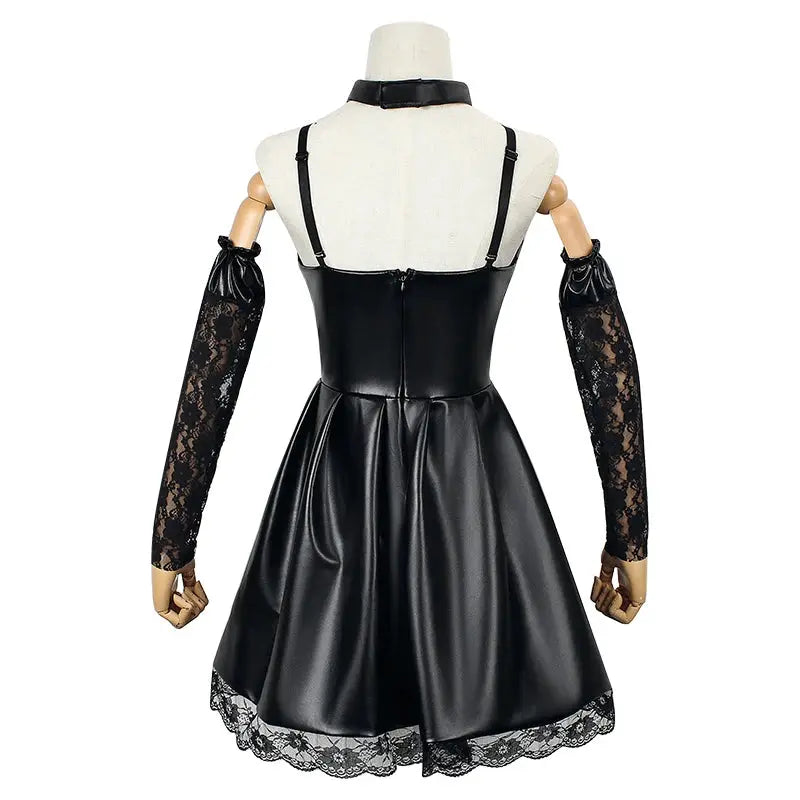 Death Note Cosplay Costume Misa Amane Imitation Leather Sexy Dress Sets - Venus Trendy Fashion Online