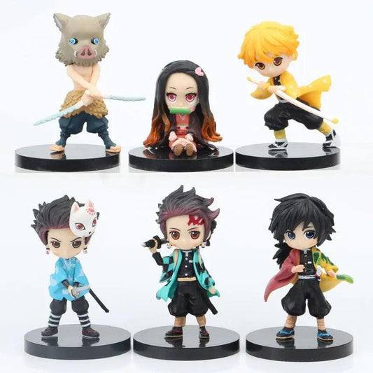 Demon Slayer Figure 6pcs Set 7.5cm Anime Figure - Venus Trendy Fashion Online