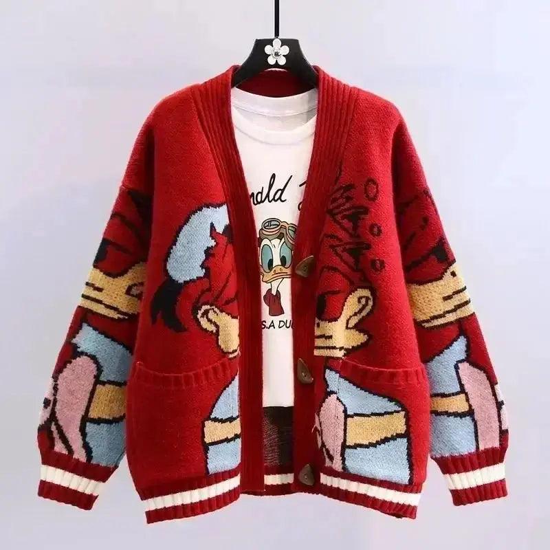 Donald Cartoon Sweaters for Women in Autumn and Winter - Venus Trendy Fashion Online