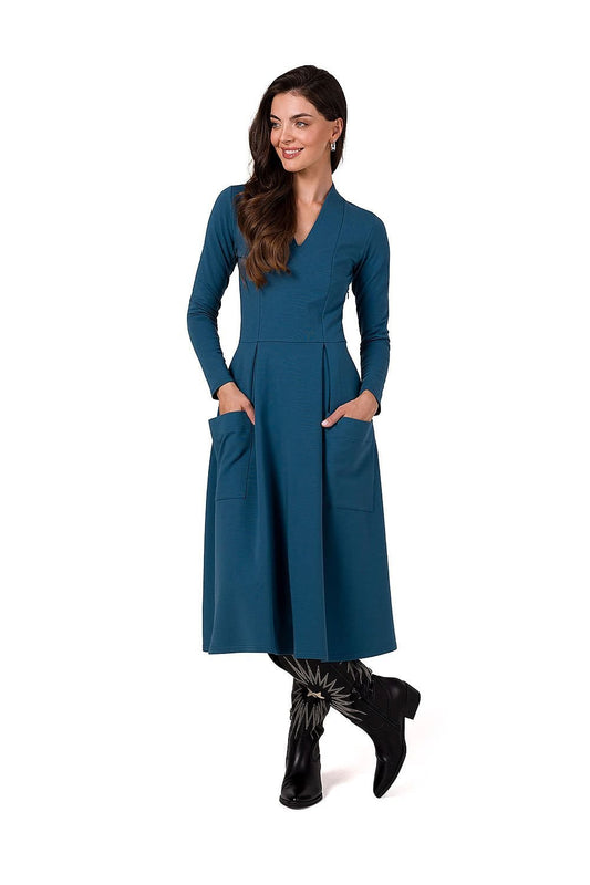 Elegance and Comfort Deep V Daydress - Venus Trendy Fashion Online