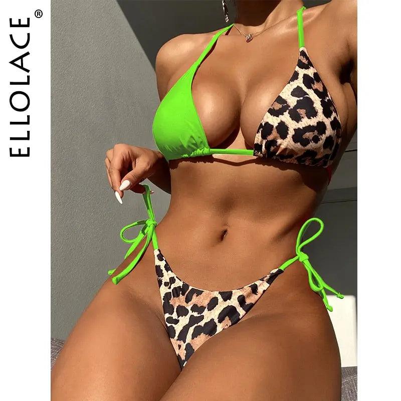 Ellolace Leopard 2 Piece Bikini Set - Venus Trendy Fashion Online