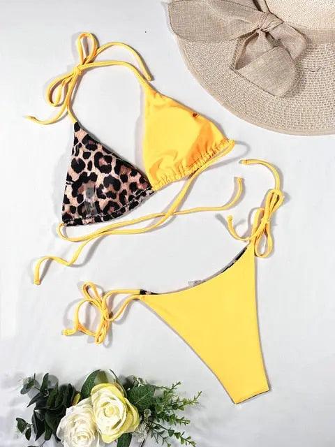 Ellolace Leopard 2 Piece Bikini Set - Venus Trendy Fashion Online