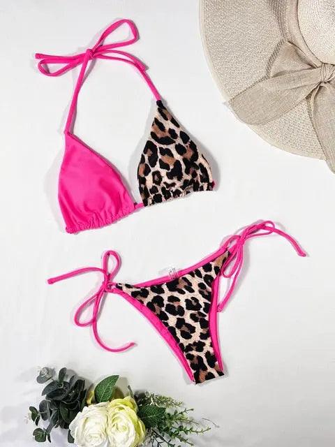 Ellolace Leopard 2 Piece Bikini Set - Venus Trendy Fashion Online