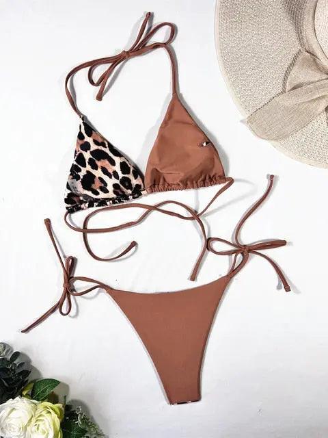 Ellolace Leopard 2 Piece Bikini Set - Venus Trendy Fashion Online