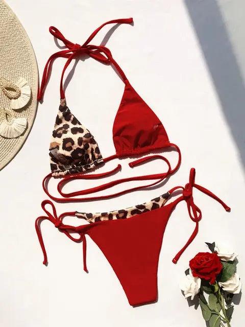 Ellolace Leopard 2 Piece Bikini Set - Venus Trendy Fashion Online