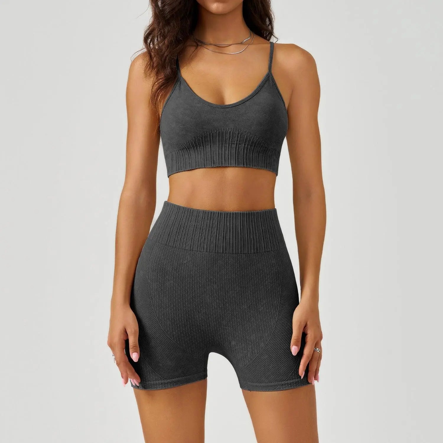 Frosted Exercise Yoga Clothes Suit - Venus Trendy Fashion Online