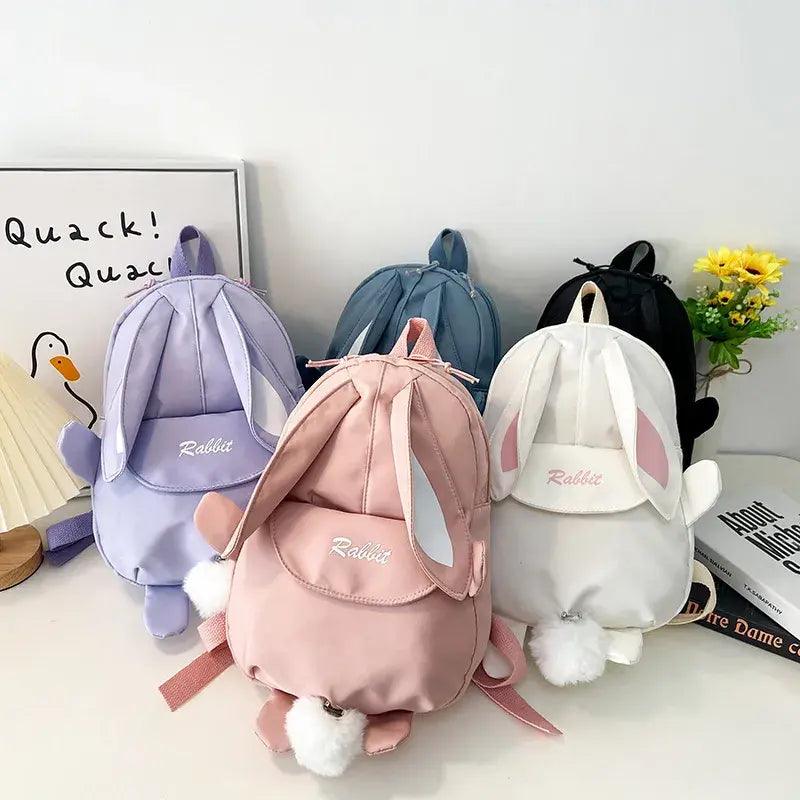 Girls Cartoon Bunny Pattern Backpack - Venus Trendy Fashion Online