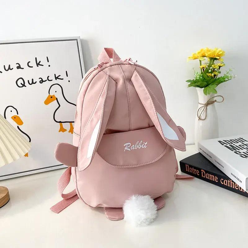 Girls Cartoon Bunny Pattern Backpack - Venus Trendy Fashion Online