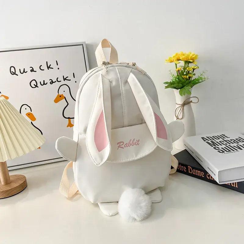 Girls Cartoon Bunny Pattern Backpack - Venus Trendy Fashion Online