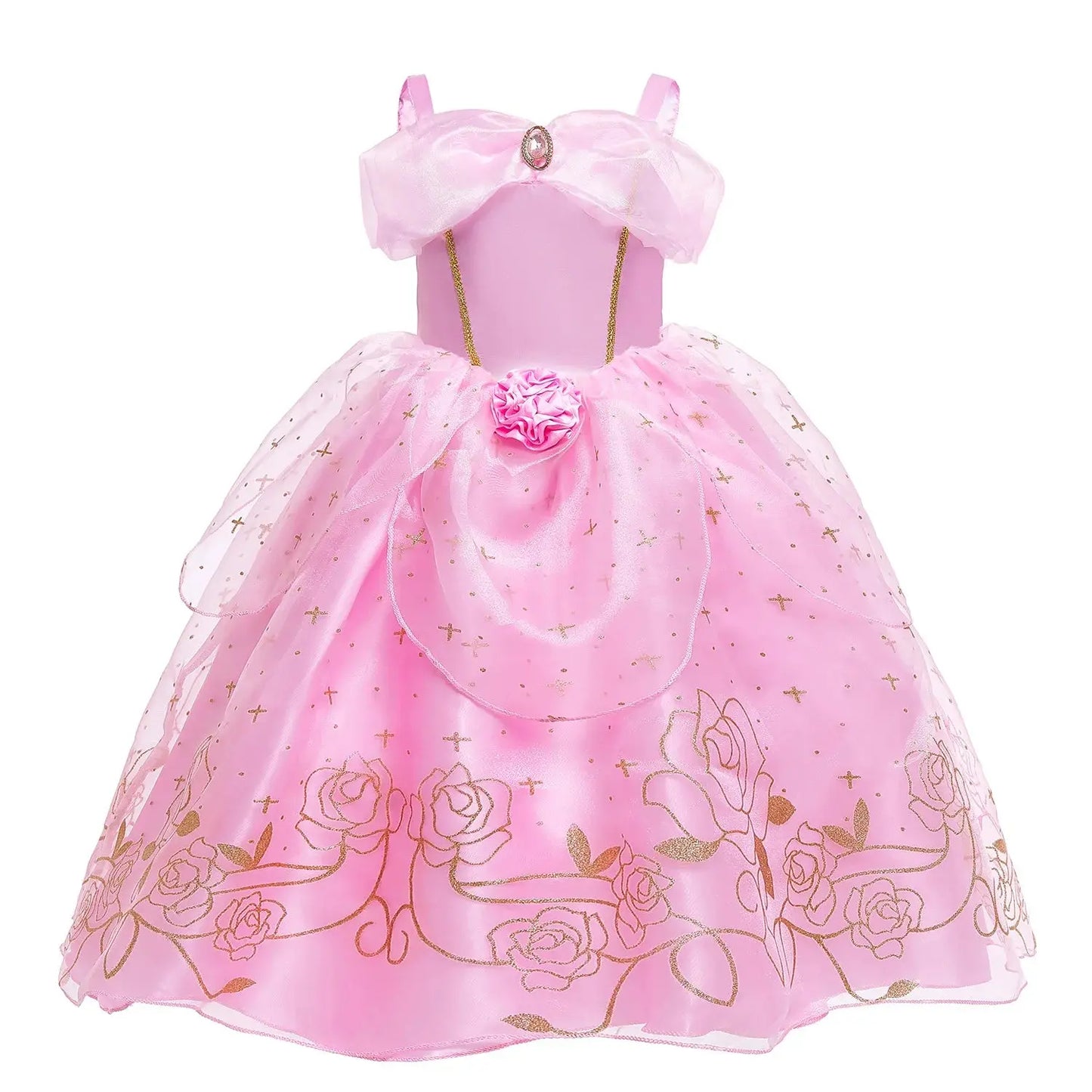 Girls Sleeping Beauty Aurora Princess Cosplay Dress for Kids Christmas Gift - Venus Trendy Fashion Online