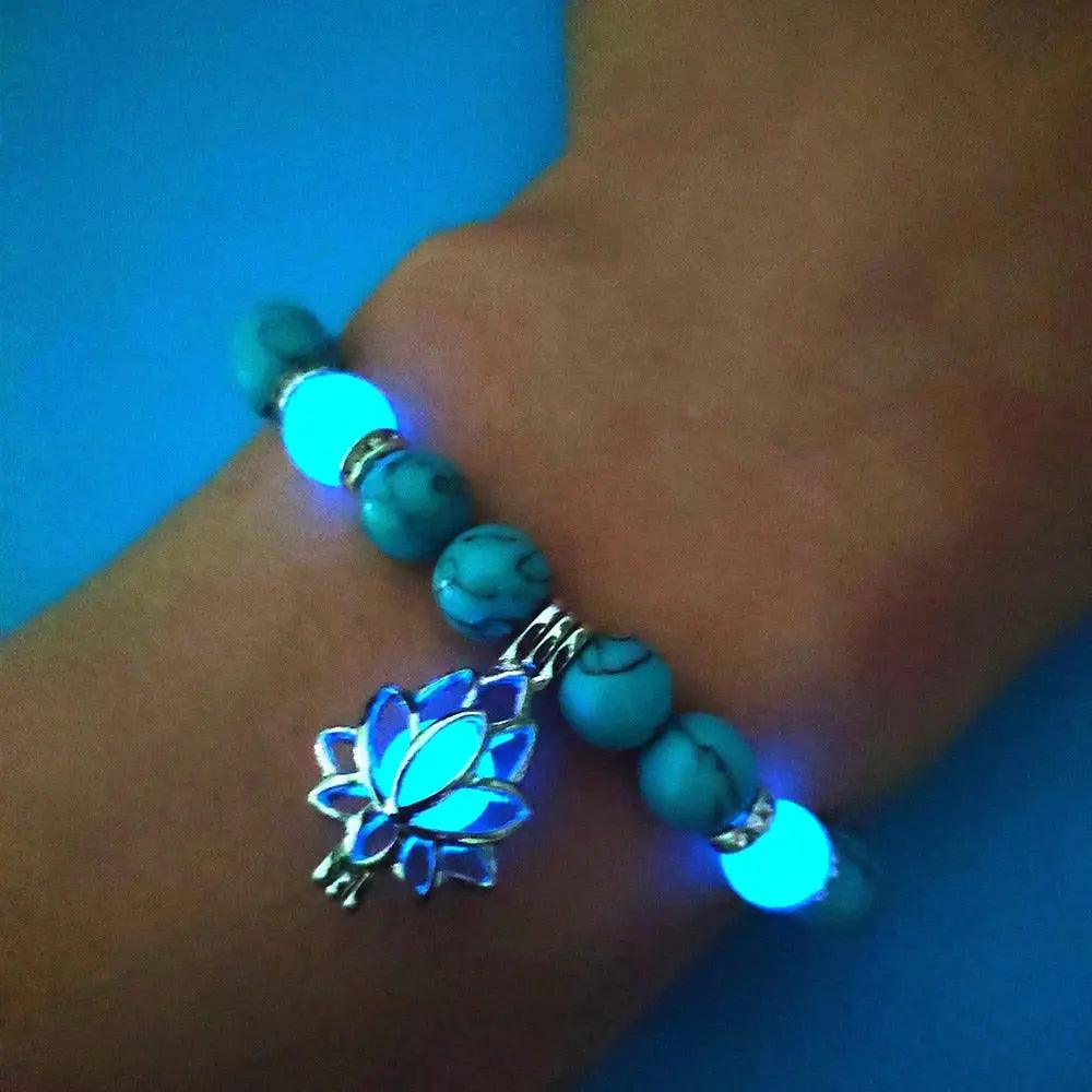 Glow In The Dark Natural Stone Bracelet - Venus Trendy Fashion Online