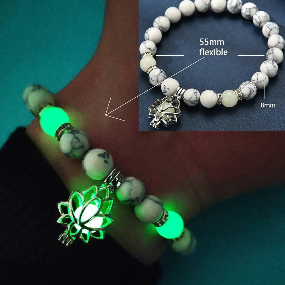 Glow In The Dark Natural Stone Bracelet - Venus Trendy Fashion Online