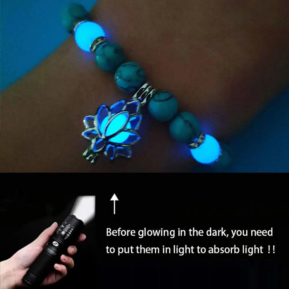 Glow In The Dark Natural Stone Bracelet - Venus Trendy Fashion Online