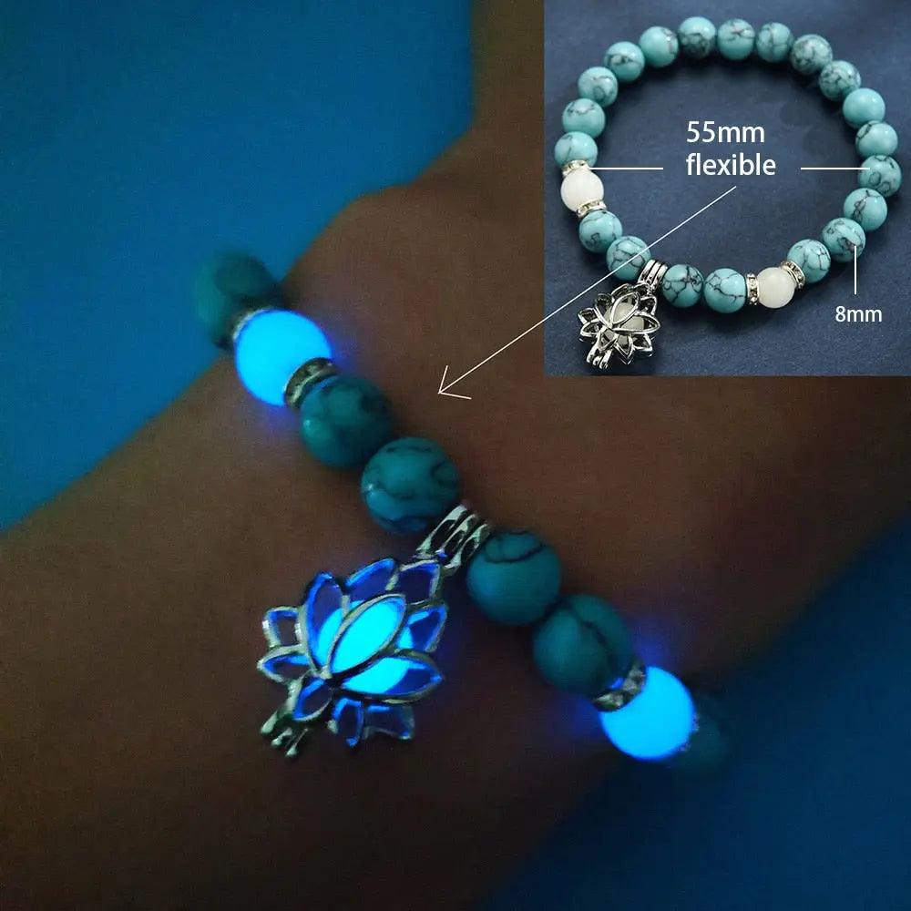 Glow In The Dark Natural Stone Bracelet - Venus Trendy Fashion Online