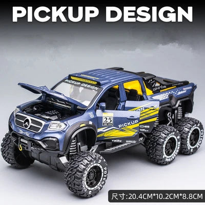 1:28 X-Class 6*6 Wheel Alloy Pickup Car for Gift