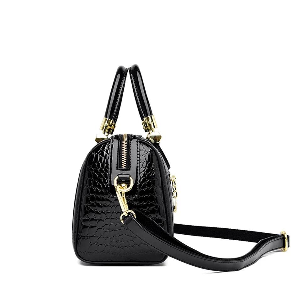 Women Designer Crocodile Pattern Shoulder Cross-body Bag - Venus Trendy Fashion Online