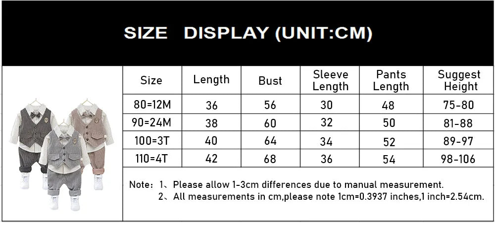 Elegant Baby Boy Casual Wear Striped Shirt Vest Pants Sets