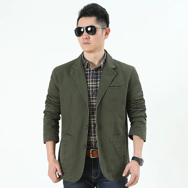Men's Washable Fabric Single Breasted Jackets
