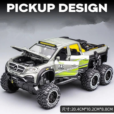 1:28 X-Class 6*6 Wheel Alloy Pickup Car for Gift