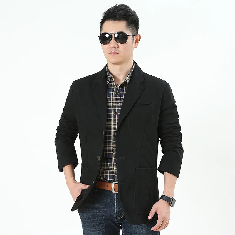 Men's Washable Fabric Single Breasted Jackets