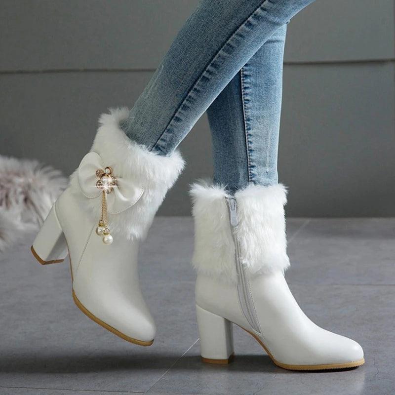 Lovely Lolita Winter Fashion High Heel Boots - Venus Trendy Fashion Online