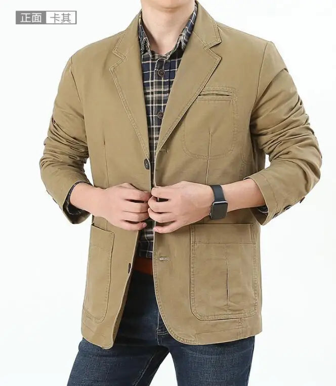 Men's Washable Fabric Single Breasted Jackets