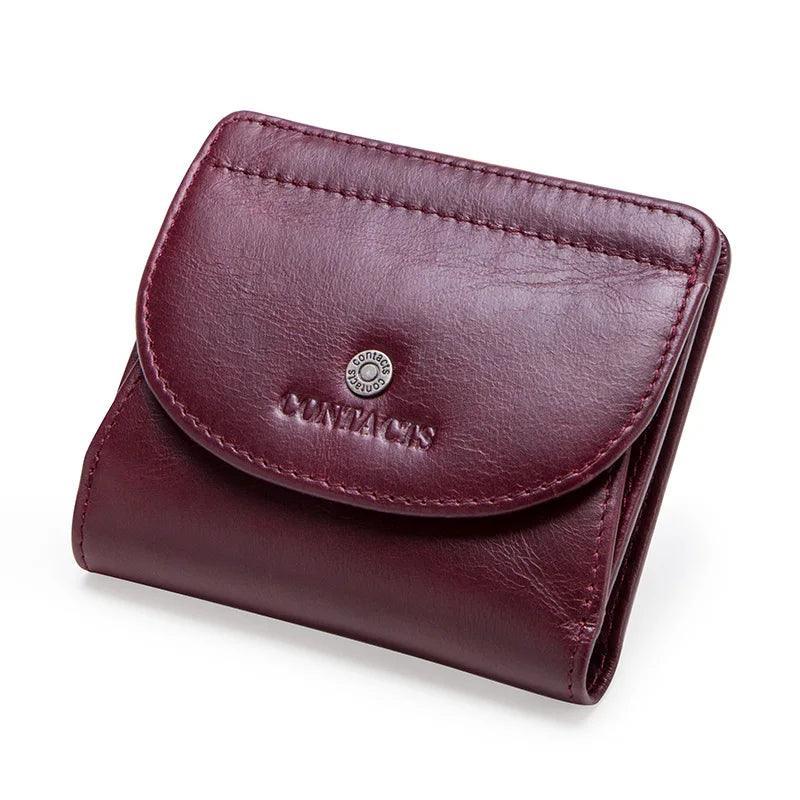 Genuine Leather Short Wallets for Women