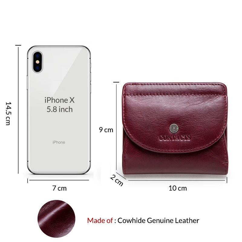 Genuine Leather Short Wallets for Women