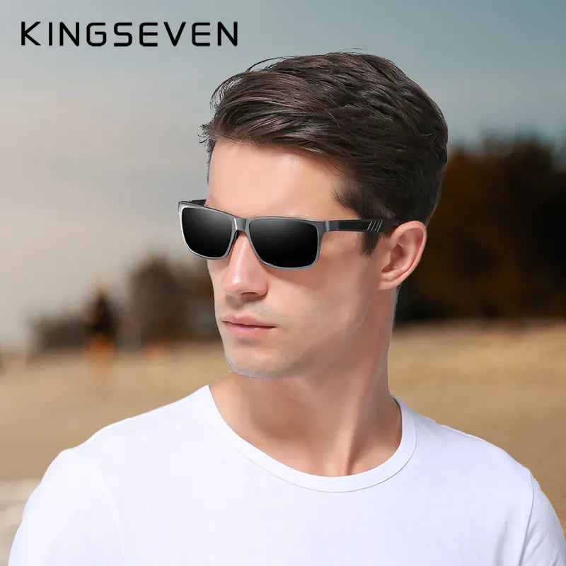 Men Polarized Sunglasses Aluminum Magnesium Sun Glasses Driving Glasses Rectangle Shades