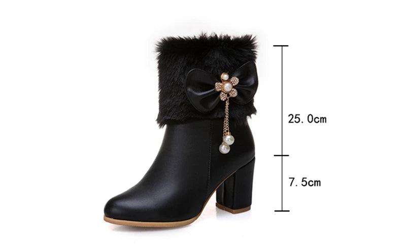 Lovely Lolita Winter Fashion High Heel Boots - Venus Trendy Fashion Online