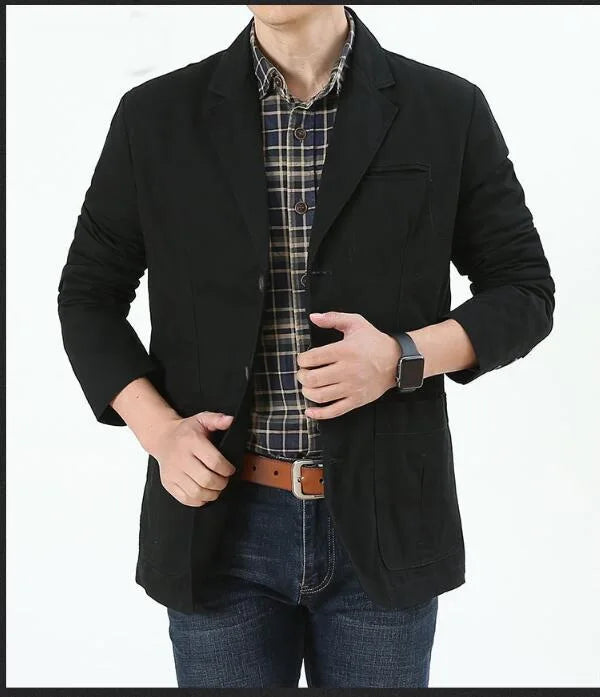 Men's Washable Fabric Single Breasted Jackets