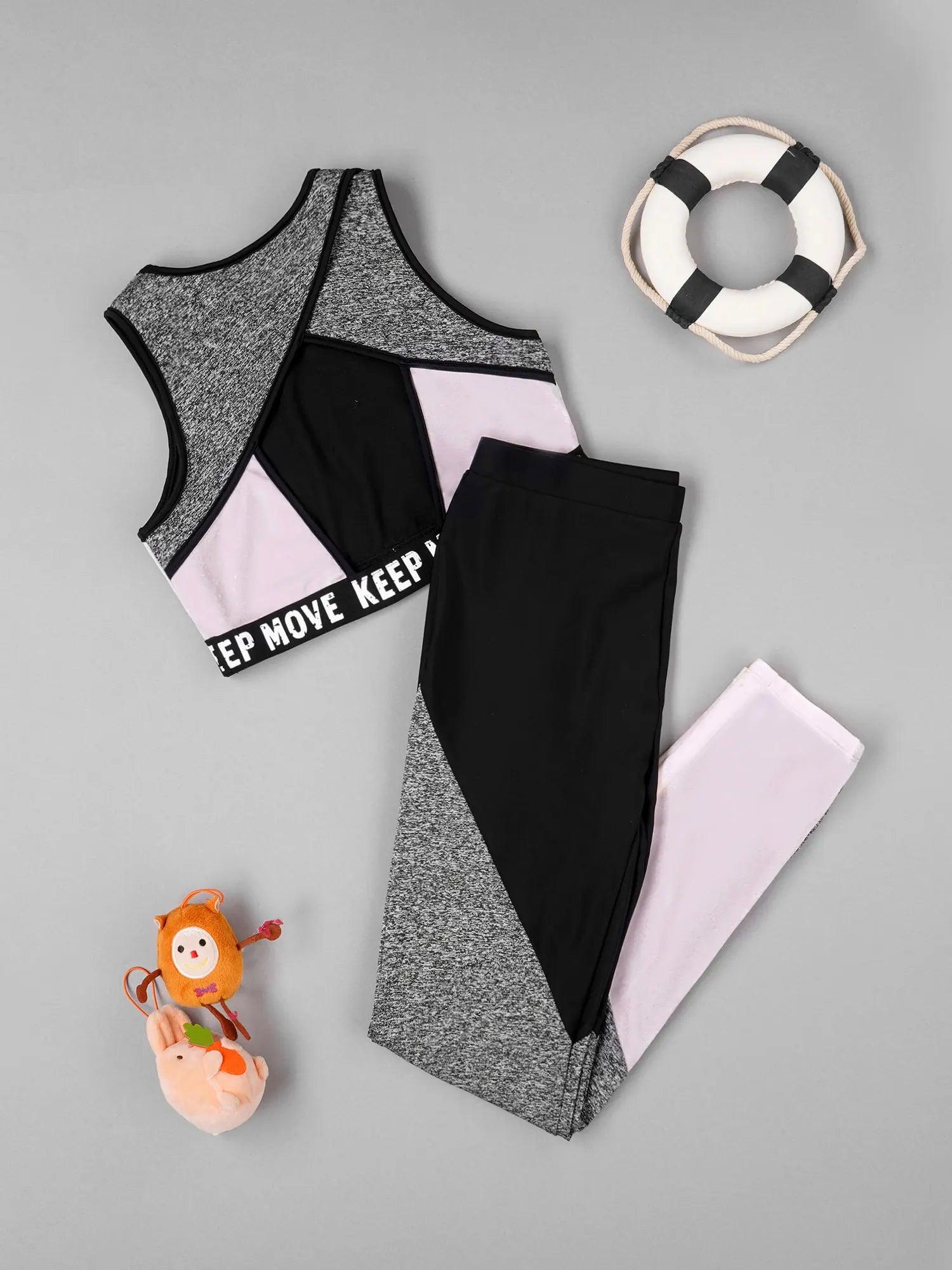 Kids Girls Sportswear Workout Gymnastics Outfits - Venus Trendy Fashion Online