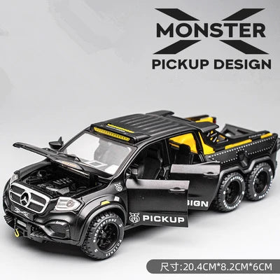 1:28 X-Class 6*6 Wheel Alloy Pickup Car for Gift